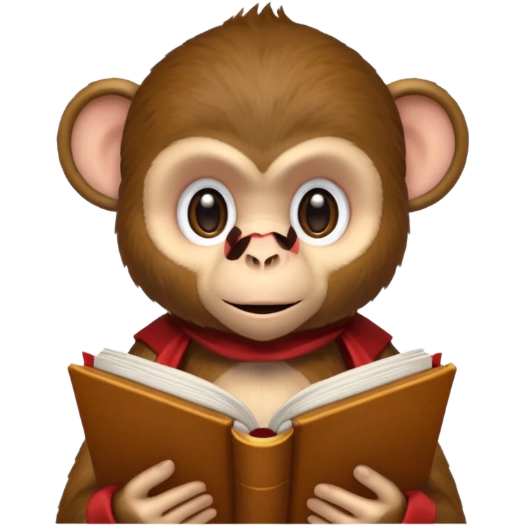 Monkey with book emoji