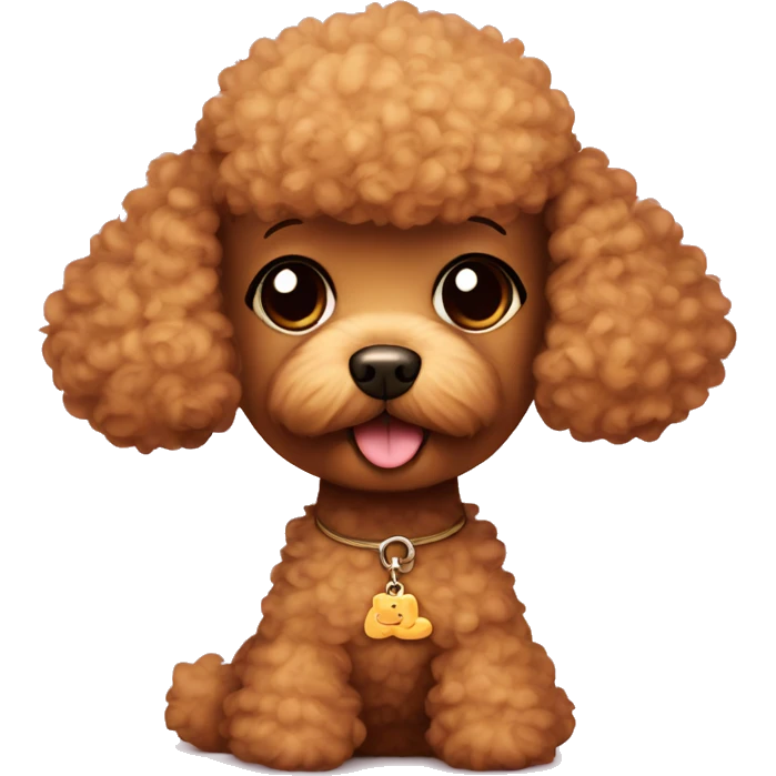 Toy Poodle with teddybear cut cute looking emoji