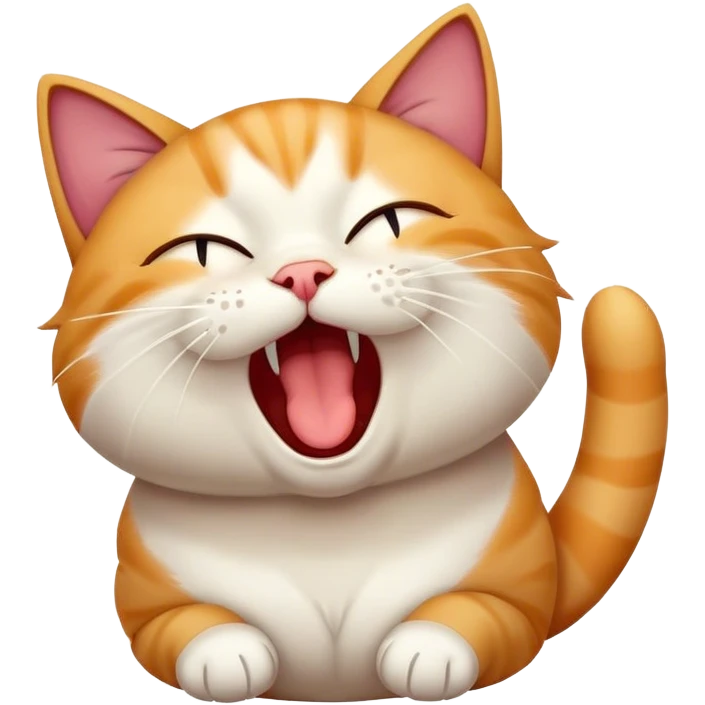 cat being nonchalant and yawning emoji