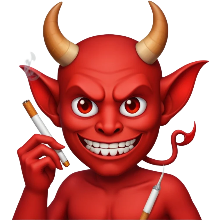 devil emoji with a cigarette  emoji
