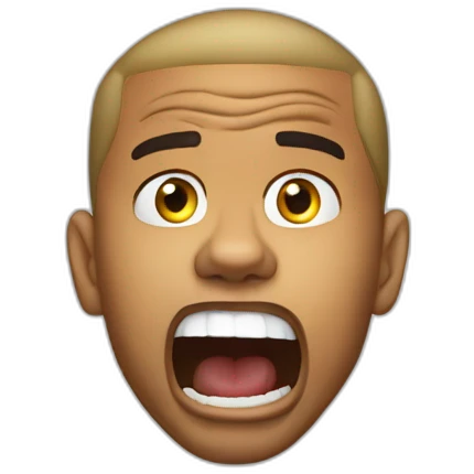 chris brown head scared emoji