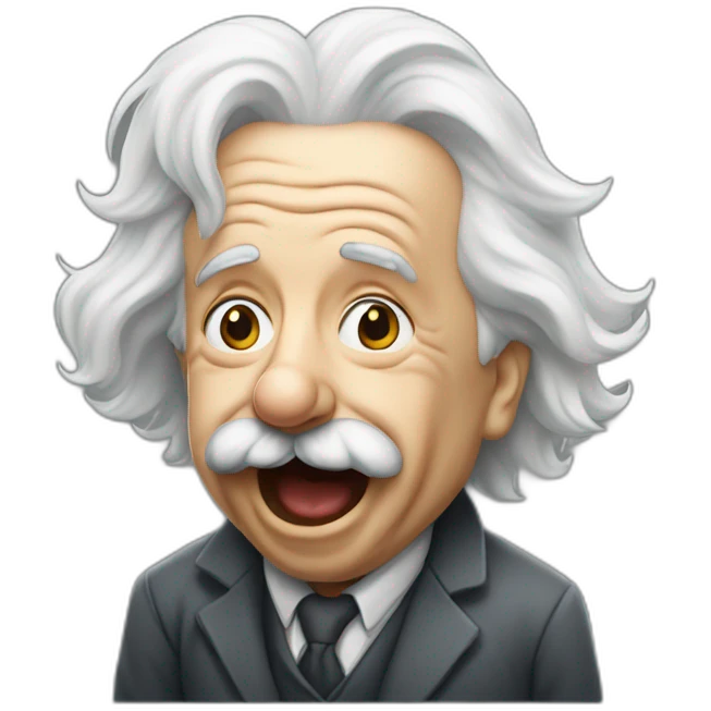Einstein sacando la lengua emoji