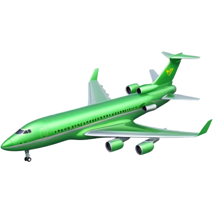 bright green jumbo jet emoji