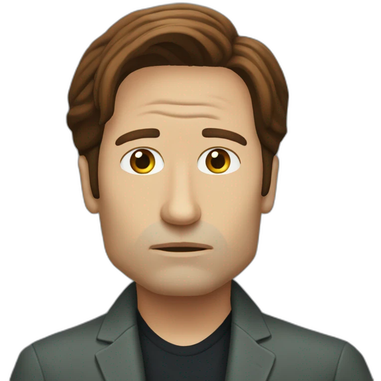 Mulder thinking emoji