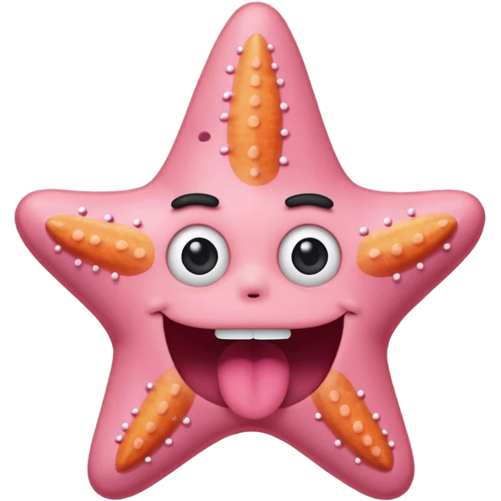 Patrick star with his mouth open emoji