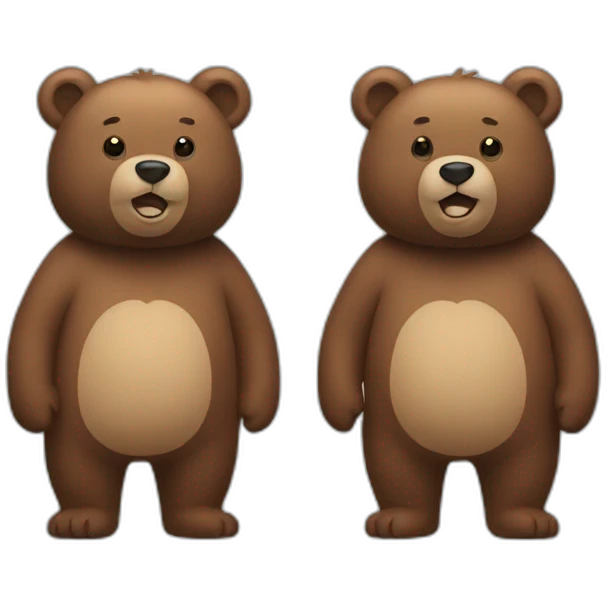 Two bears emoji