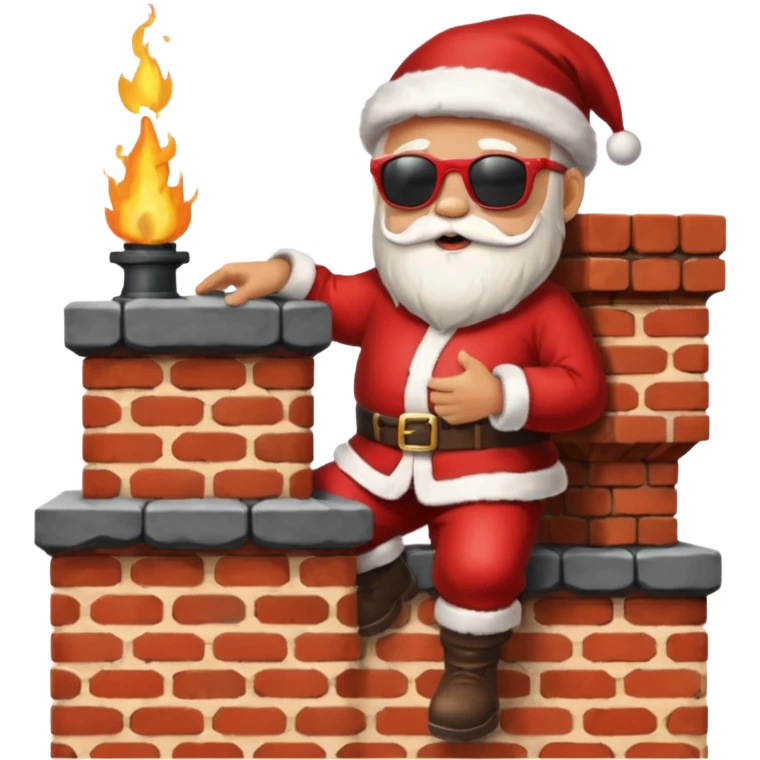 Hot santa on a chimney emoji