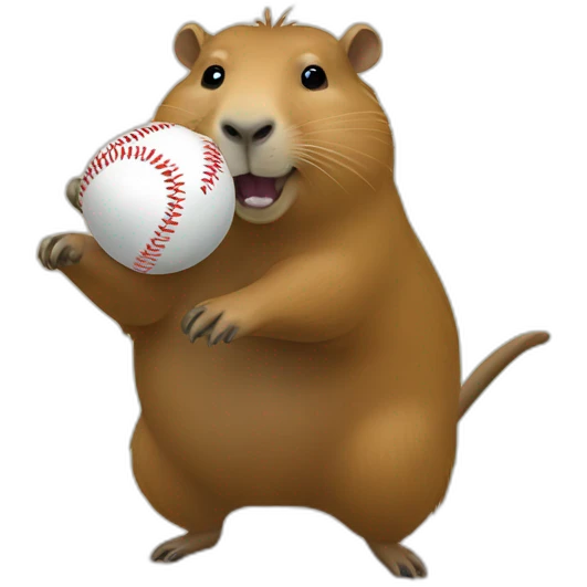 capybara playing baseball emoji