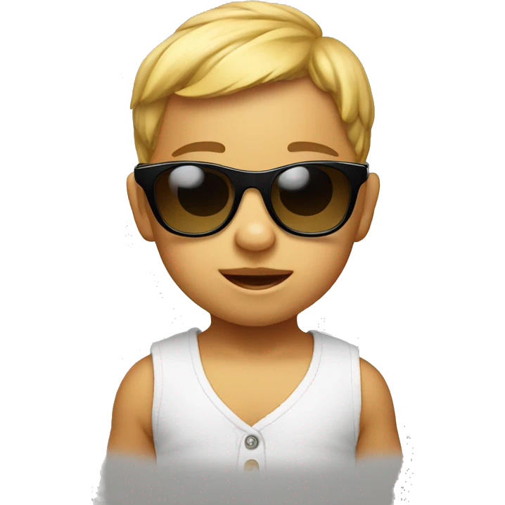 baby with sunglass emoji