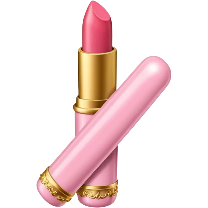 vintage rococo pale pink inflatable puffy lipstick emoji