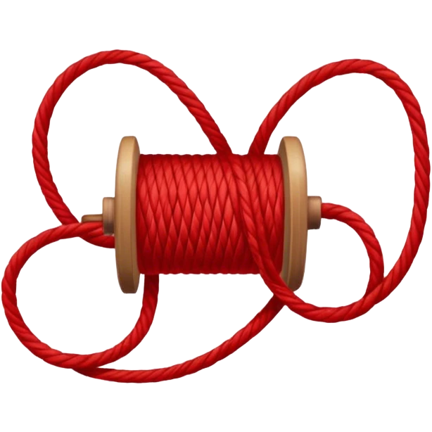 Un fil rouge qui représente la théorie du fil rouge emoji