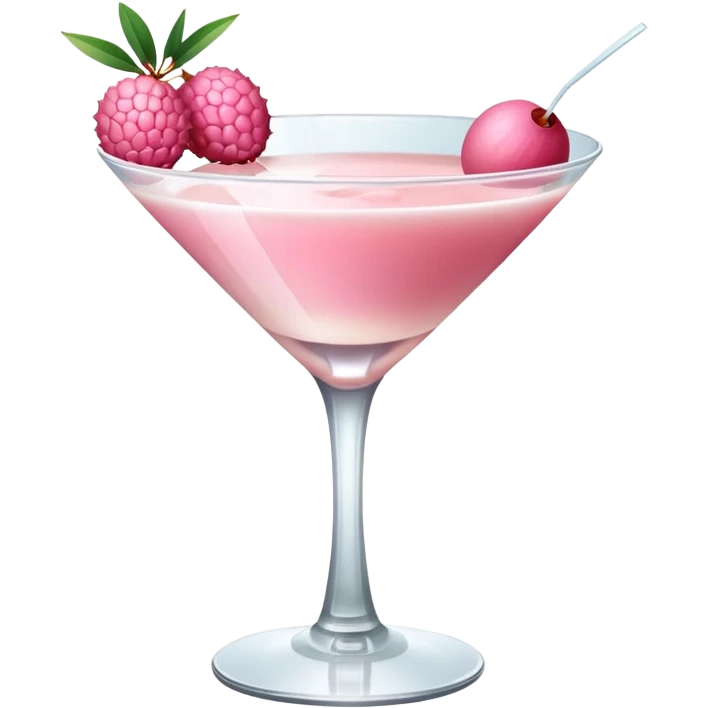 baby pink lychee martini drink emoji