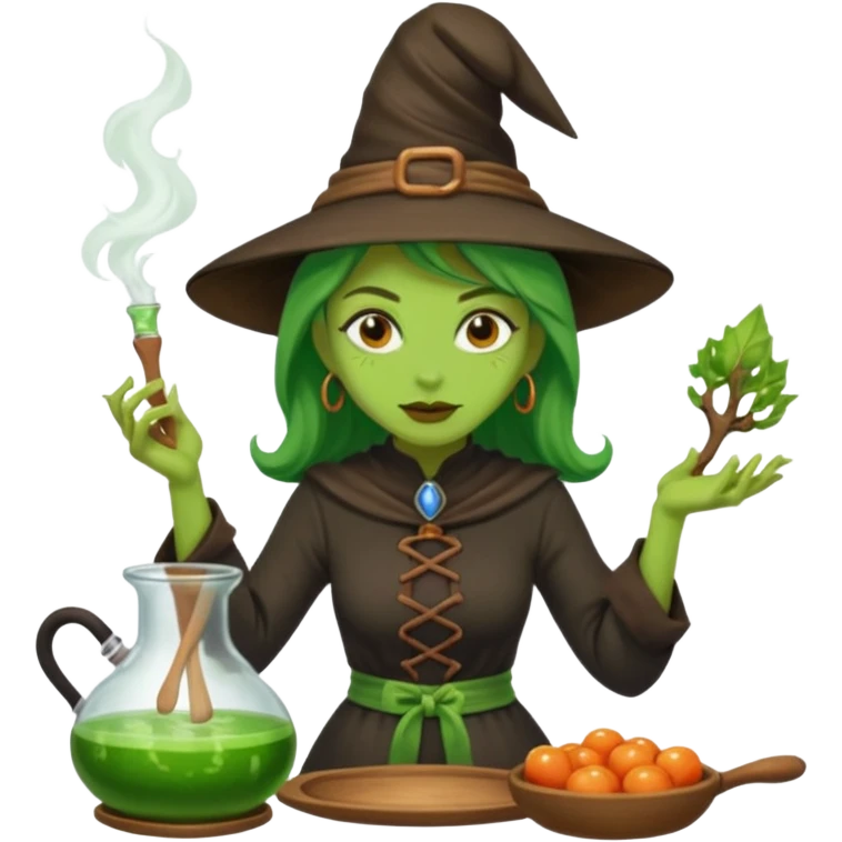 green witch cooking potion emoji