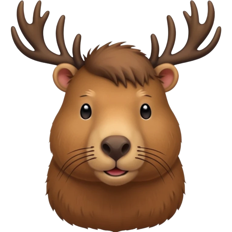 Capibara con cuernos de venado emoji