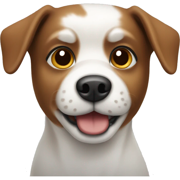 small white and brown dog emoji