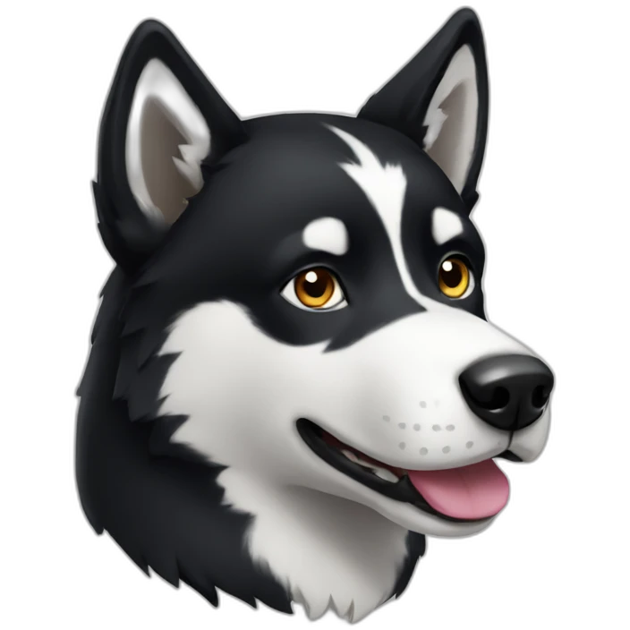 Black husky emoji