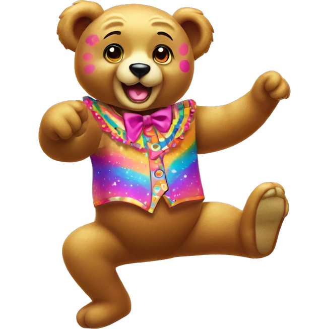 lisa frank dancing bear circus emoji