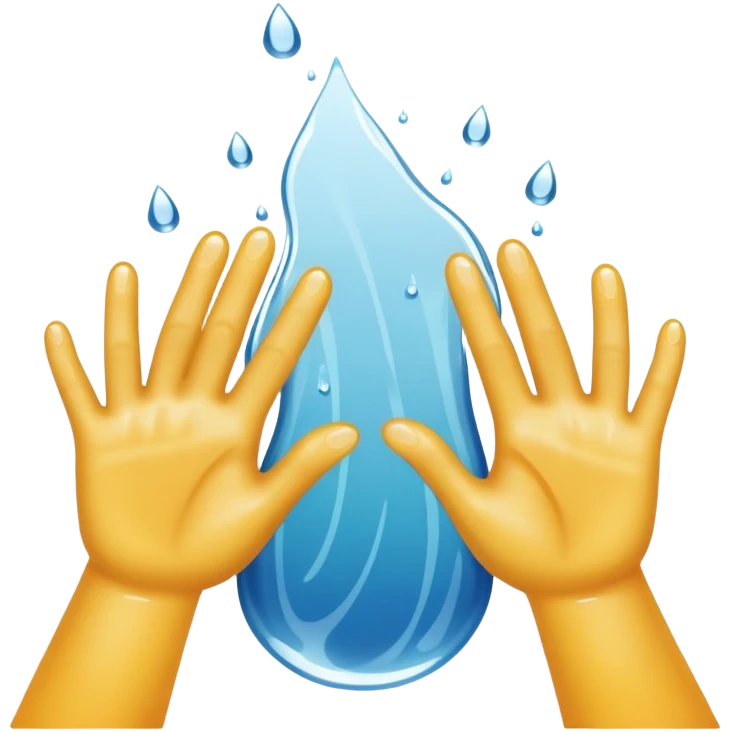 Fingers in water emoji