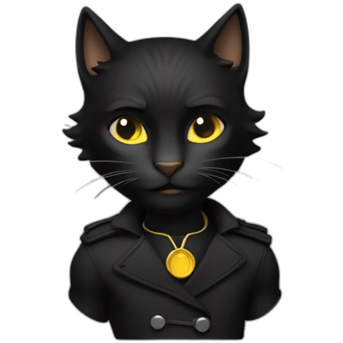 Chat noir mignon emoji