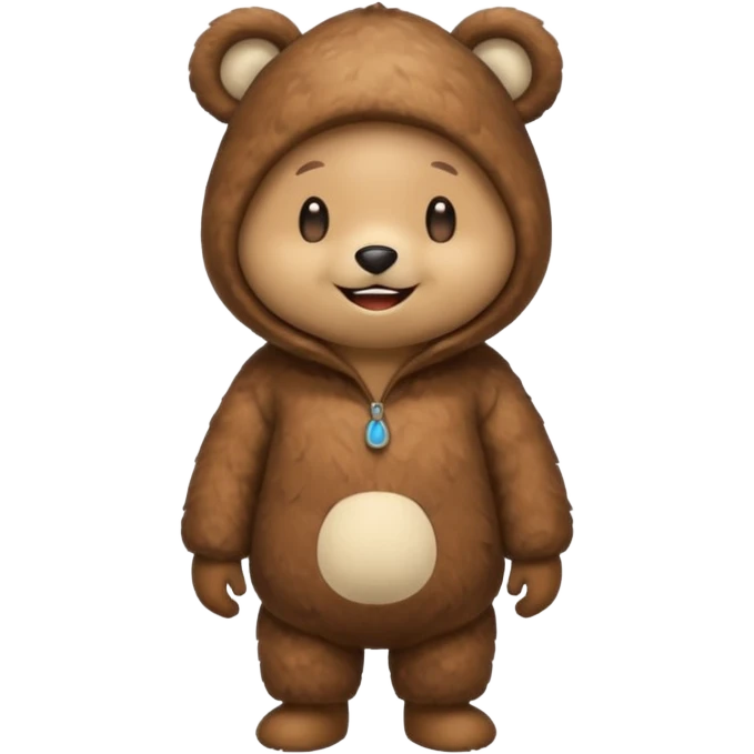 Mushroom dressed in a bear emoji
