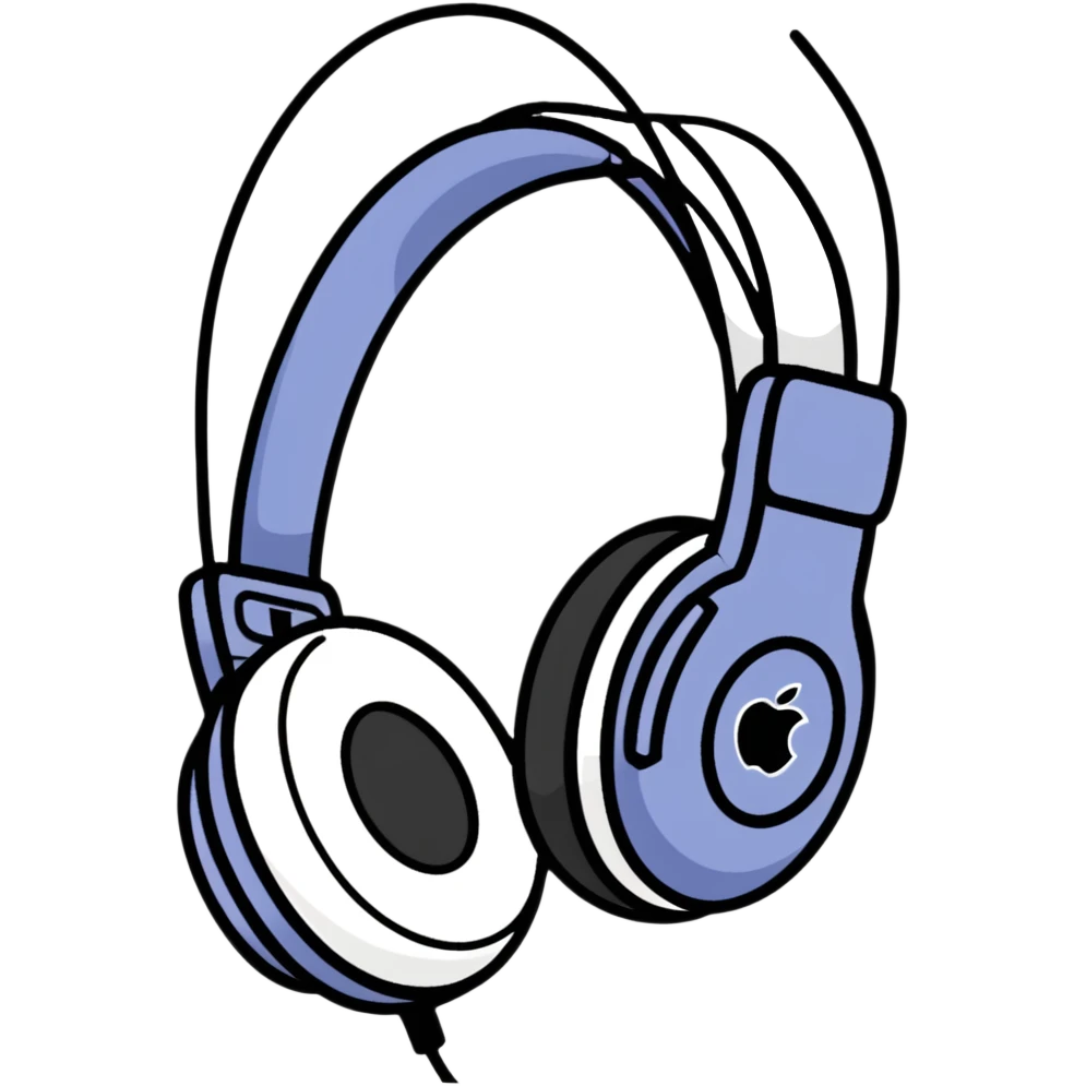 pink Apple headphones emoji