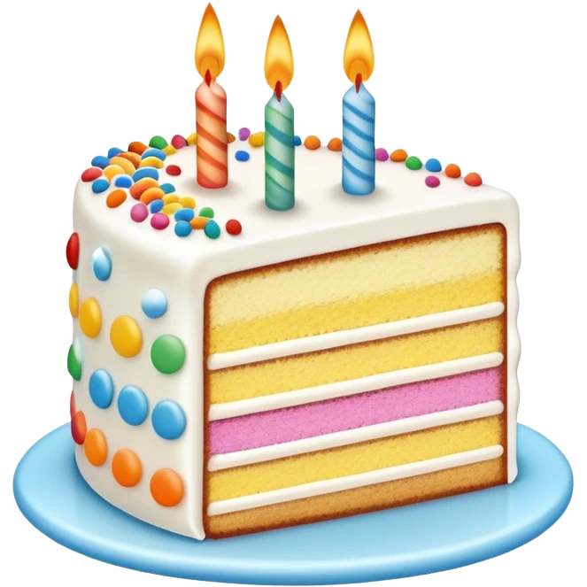 Birthday cake slice emoji