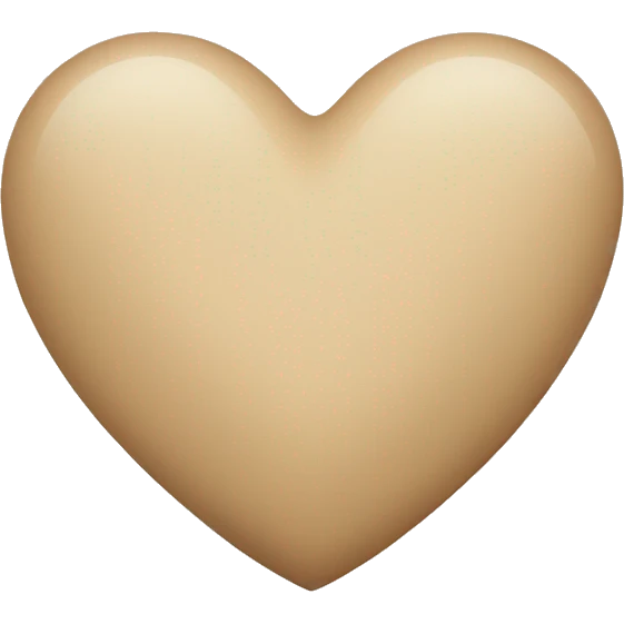 Beige heart  emoji