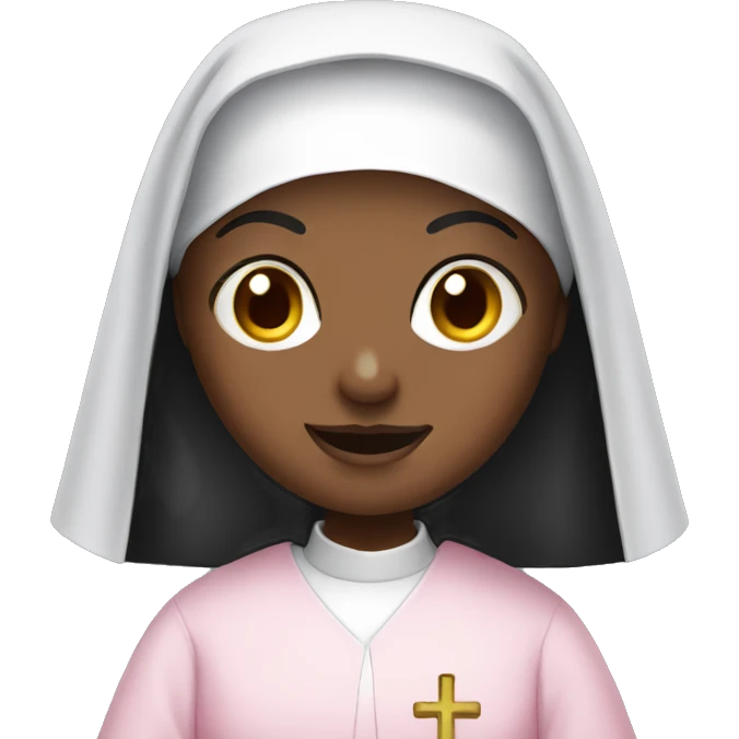 Nun in pink gown emoji