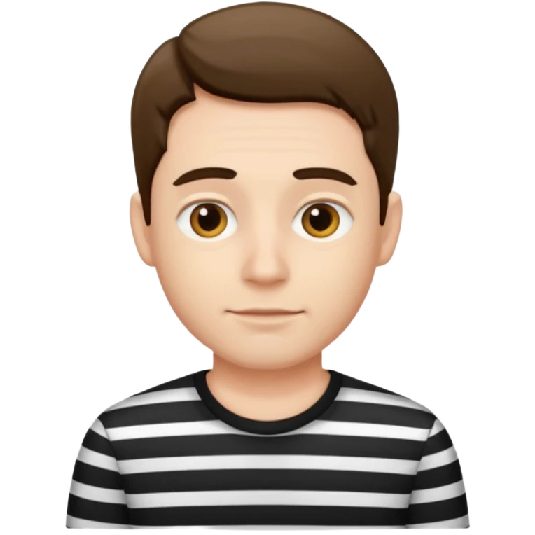 Man with black Striped Shirt not t shirt emoji