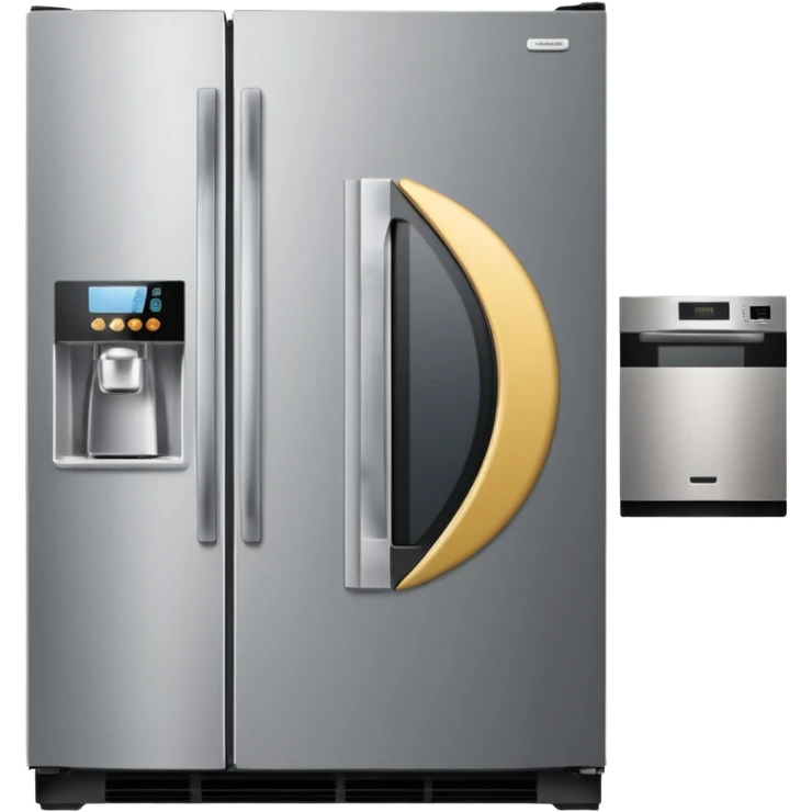 refrigerator, microwave, and dishwasher emoji