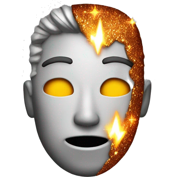 straight flash burnt with glitter  emoji