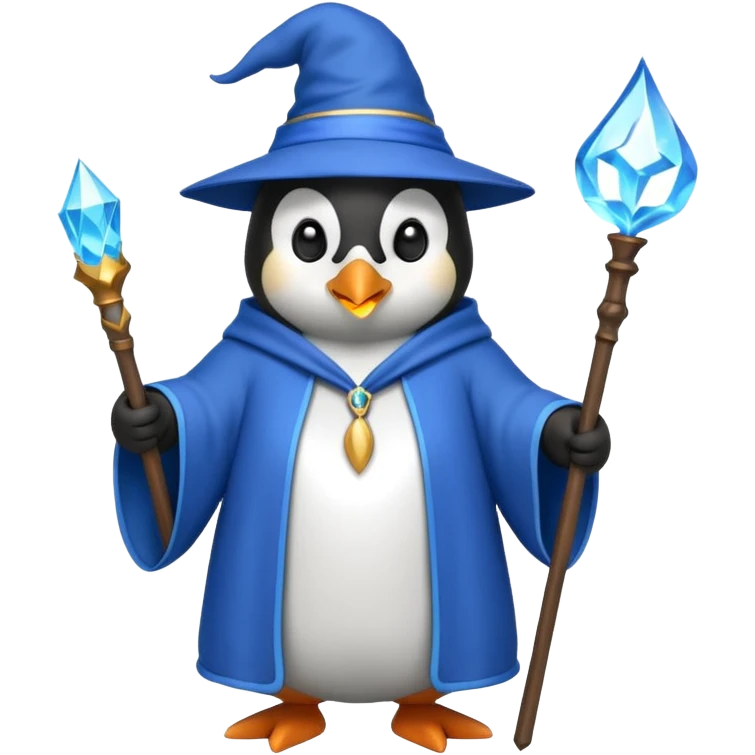 Penguin Wizard emoji