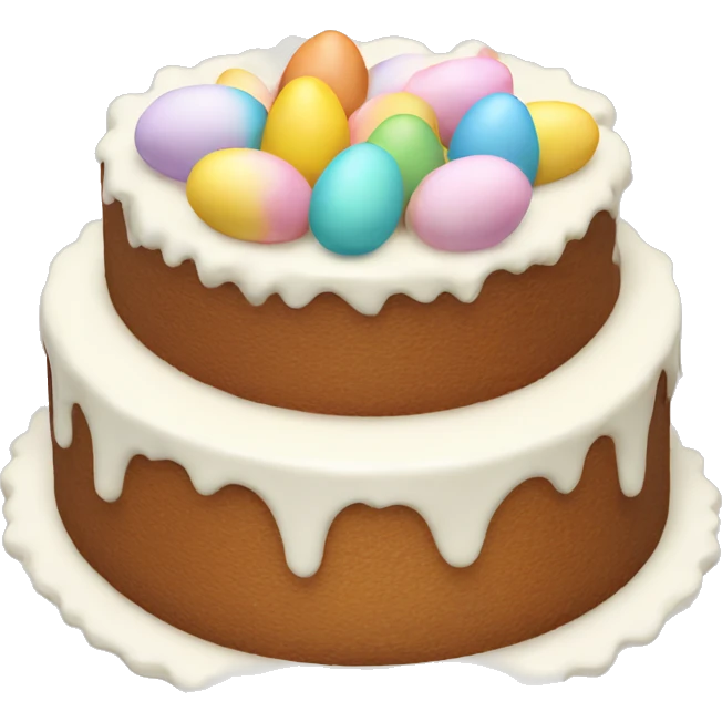 Easter white cake emoji