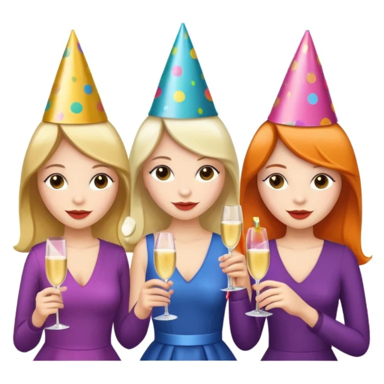 girls celebrating  emoji