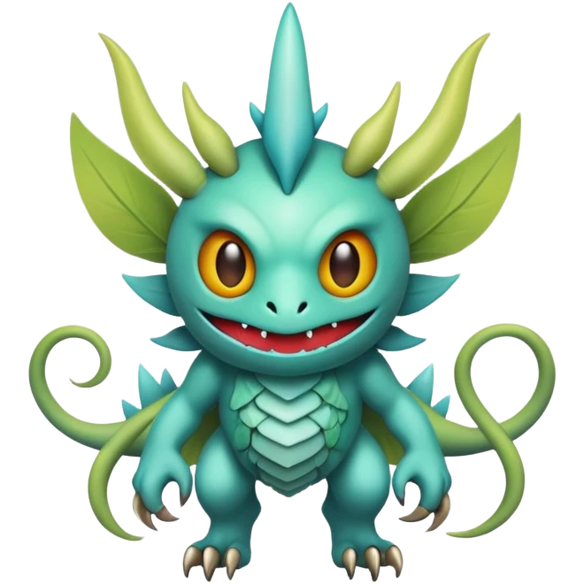 Epic complex detailed aesthetic-scenery-Fakémon-creature emoji