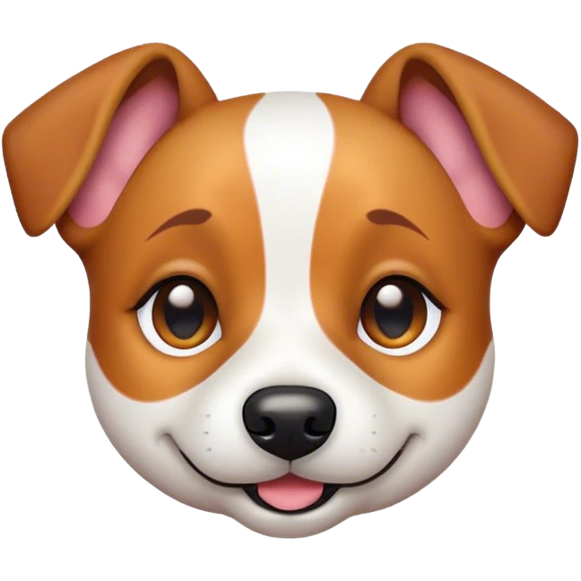 Cinematic Cute Jack Russell Terrier Portrait Emoji, Head tilted playfully and inquisitively, featuring a charming, small yet spirited body with a smooth, glossy coat, round, sparkling eyes full of delightful curiosity, and an endearing, mischievous smile, Simplified yet irresistibly adorable features, highly detailed, glowing with a warm, inviting glow, high shine, affectionate and lively, stylized with a touch of whimsical canine charm, soft glowing outline, capturing the essence of a mischievous yet lovable Jack Russell Terrier that seems as if it could scamper out of the screen into your arms! emoji