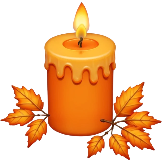 Candle autumn emoji