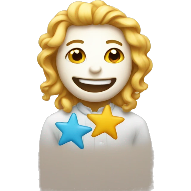 stars, cheerful emoji