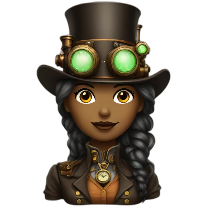 Steampunk woman emoji