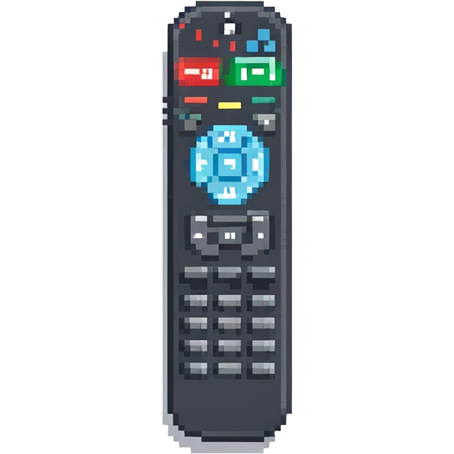 A colorful and bright remote control emoji