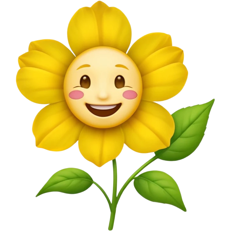 Normal emoji biting a flower emoji