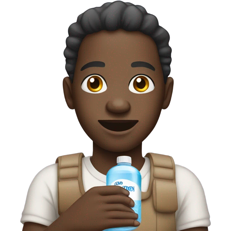 African holding baby oil emoji