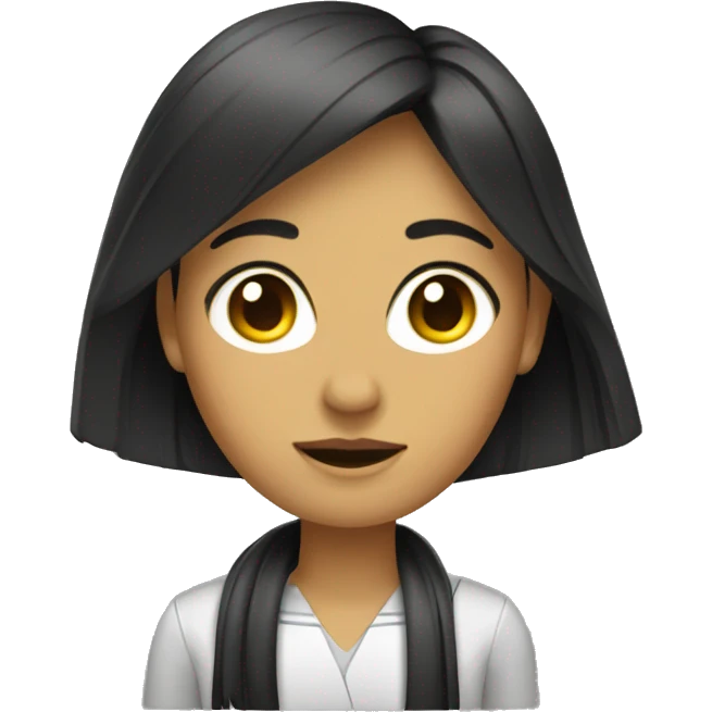Mujer con flequillo emoji