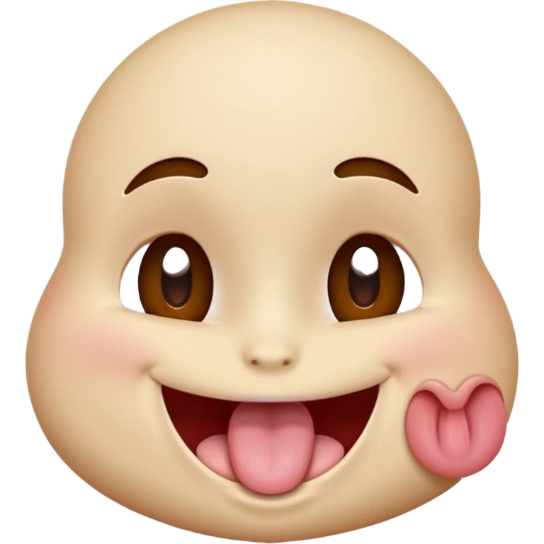 Face with tongue out, smiling and blushing and eyes rolled back  emoji