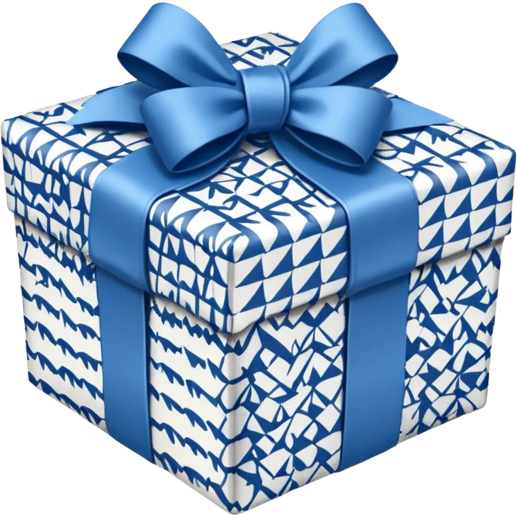 blue white present emoji