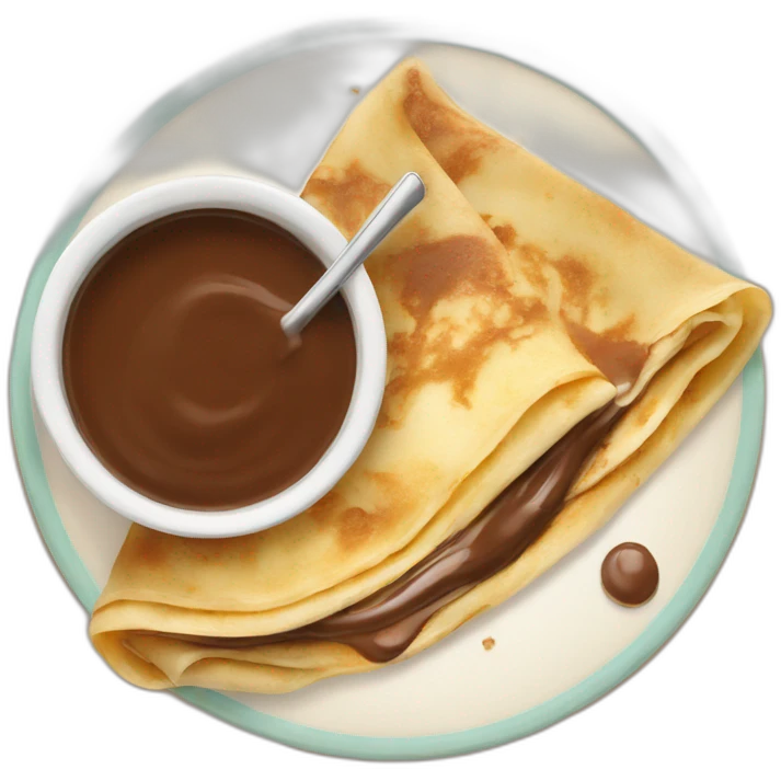 Crepes with Nutella and tea emoji
