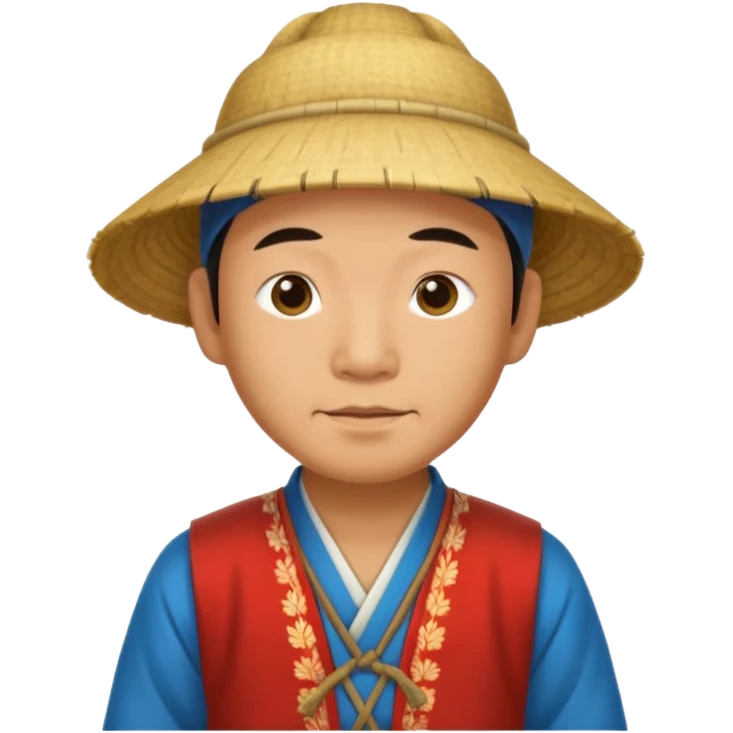 china ancient man, farmer emoji