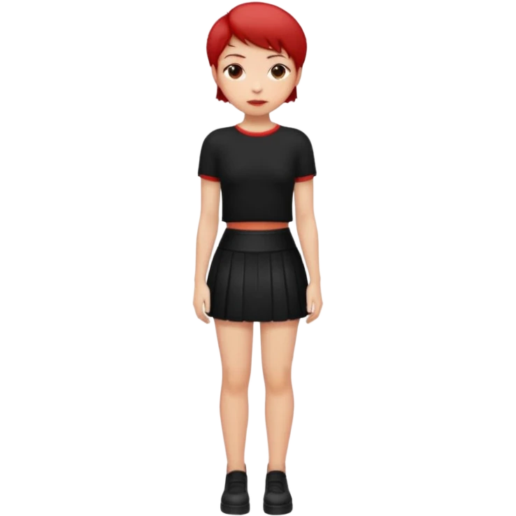 black red skirt mini emoji