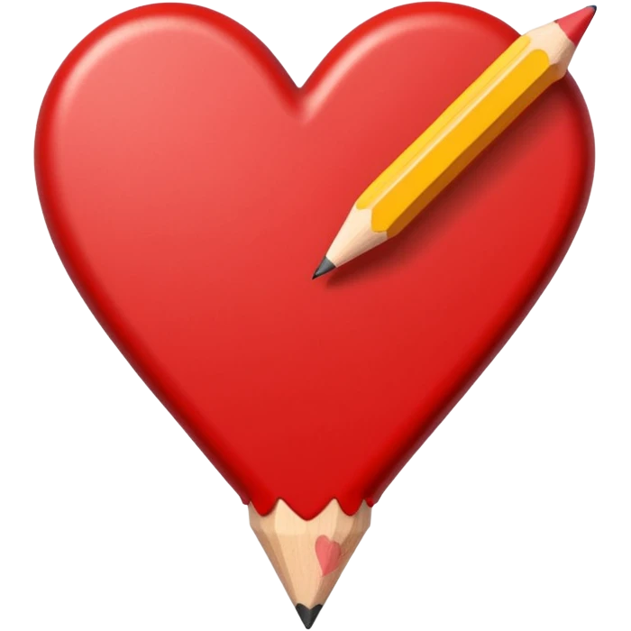 Heart pencil emoji emoji