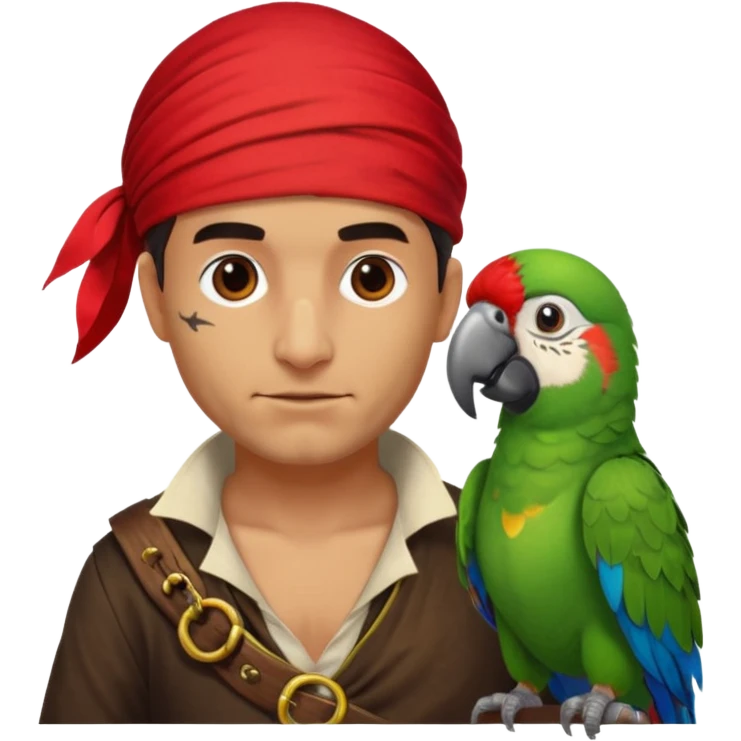 pirate and parrot emoji